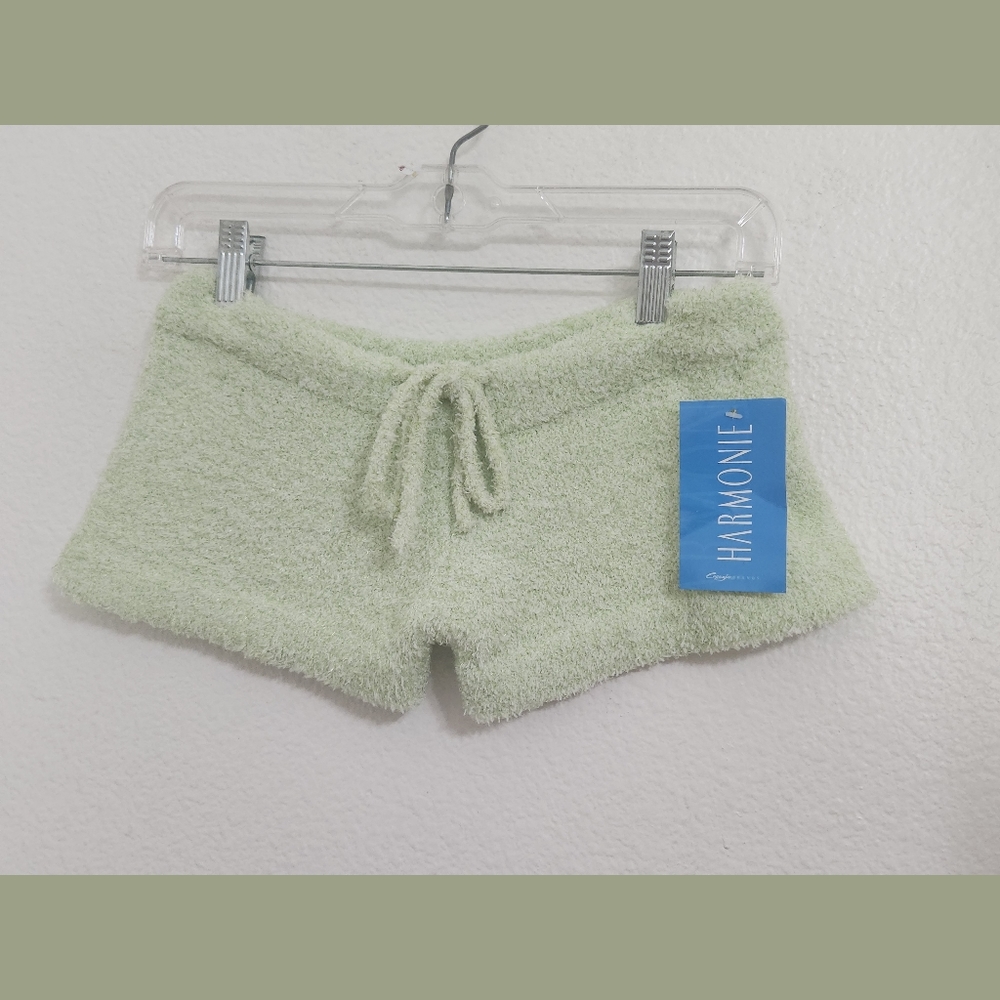 Harmonie NWT Light Green Soft Drawstring Dance Short Shorts Size XS